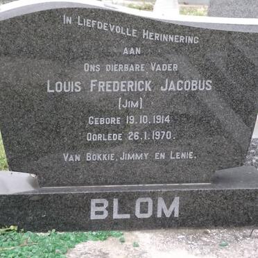 BLOM Louis Frederick Jacobus 1914-1970