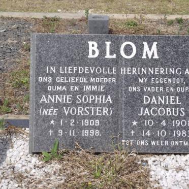 BLOM  Daniel Jacobus 1908-1983 &amp; Annie Sophia VORSTER 1909-1998