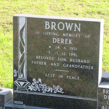 BROWN Derek 1951-1991 :: BROWN Robert 1919-1998