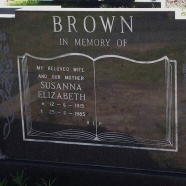 BROWN Susanna Elizabeth 1919-1985