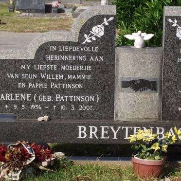 BREYTENBACH Johannes William 1952-1981 &amp; Marlene PATTINSON 1956-2007