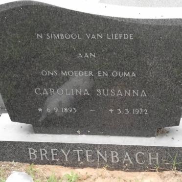 BREYTENBACH Carolina Susanna 1893-1972