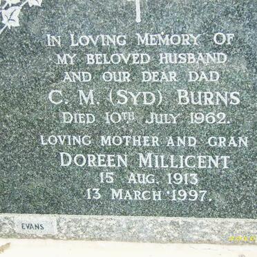 BURNS C.M. -1962 &amp; Doreen Millicent 1913-1997