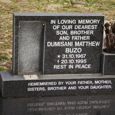 BUZO Dumisani Matthew 1967-1995