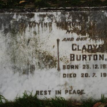 BURTON Gladys 1919-1963