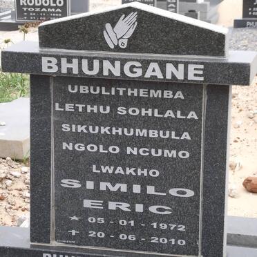 BHUNGANE Similo Eric 1972-2010