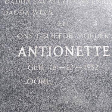 CARELSE Jurgens Antonia 1950-1990 :: CARELSE Antionette 1952-