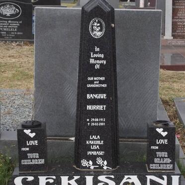 CEKISANI Bangiwe Hurriet 1912-2001