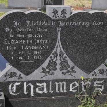 CHALMERS Elizabeth nee LANDMAN 1943-1986
