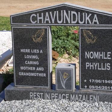 CHAVUNDUKA Nomhle Phyllis 1949-2011