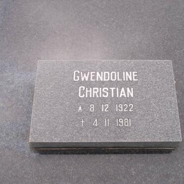 CHRISTIAN Gwendoline 1922-1981