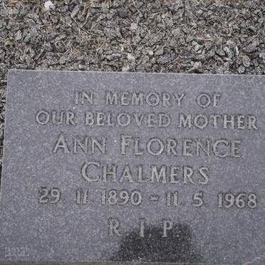 CHALMERS Ann Florence 1890-1968