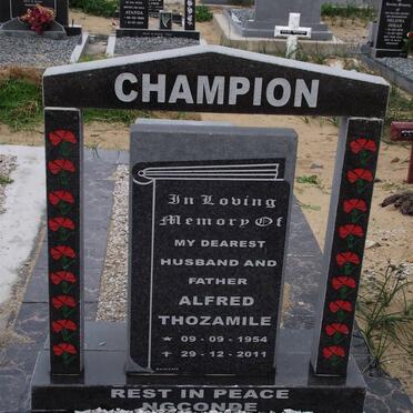CHAMPION Alfred Thozamile 1954-2011