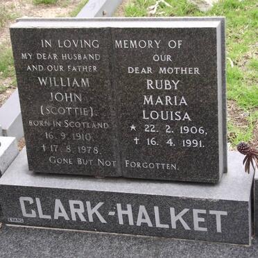 CLARK William John, Halket 1910-1978 &amp; Ruby Maria Louisa 1906-1991