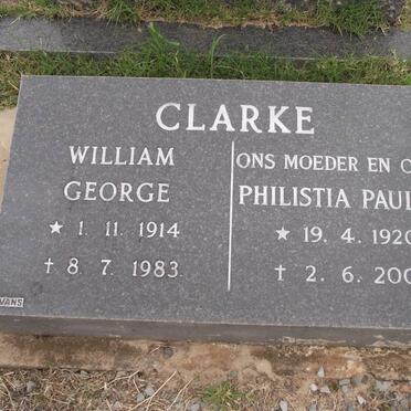 CLARKE William George 1914-1983 &amp; Philistia Paulina 1920-2004