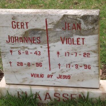 CLAASSEN Gert Johannes 1943-1996 :: CLAASSEN Jean Violet 1922-1996