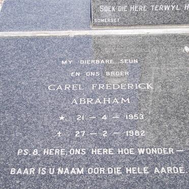 CLAASSEN Carel Frederick Abraham 1953-1982