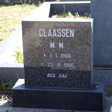 CLAASSEN M.M. 1900-1980