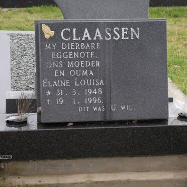 CLAASSEN Elaine Louisa 1948-1996