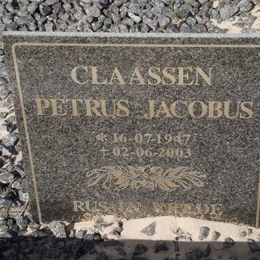 CLAASSEN Petrus Jacobus 1947-2003
