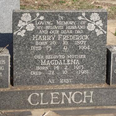 CLENCH Harry Frederick 1897-1964 &amp; Magdalena 1913-1981