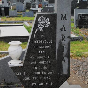 CLAASEN Maria nee DE VRY 1930-1987