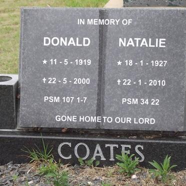 COATES Donald 1919-2000 &amp; Natalie 1927-2010