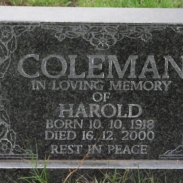 COLEMAN Harold 1918-2000