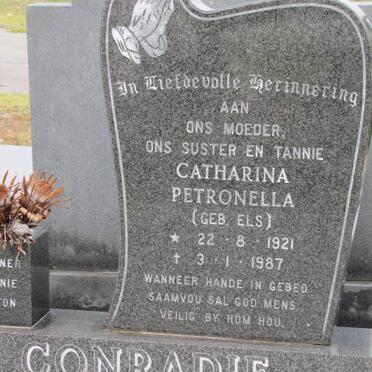 CONRADIE Catherine Petronella nee ELS 1921-1987