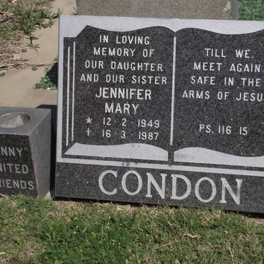 CONDON Jennifer Mary 1949-1987