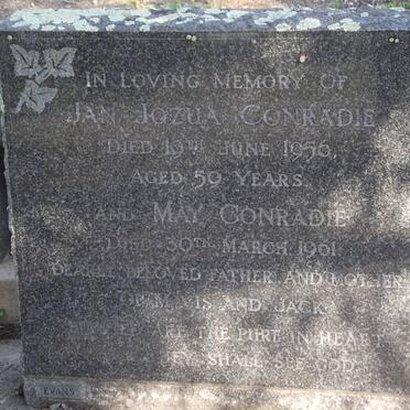 CONRADIE Jan Jozua -1956 &amp; May -1961