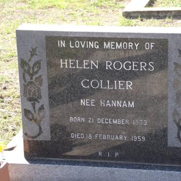 COLLIER Helen Rogers nee HANNAM 1873-1959