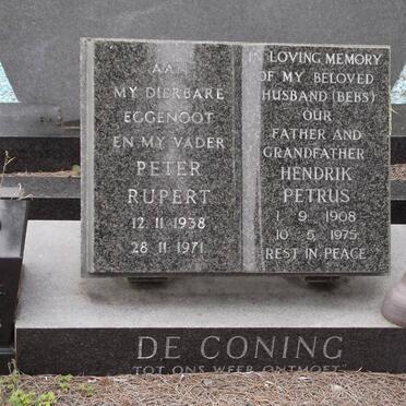 CONING Peter Rupert, de 1938-1971 :: CONING Hendrik Petrus, de 1908-1975