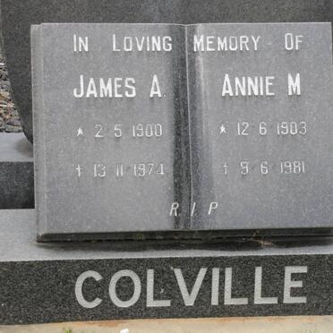 COLVILLE James A. 1900-1974 &amp; Annie M. 1903-1981