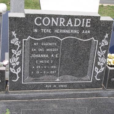 CONRADIE Johanna K.E. 1951-1997