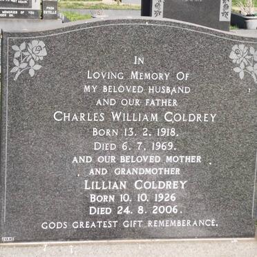 COLDREY Charles William 1918-1969 &amp; Lilian 1926-2006