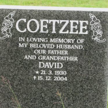 COETZEE David Charles 1930-2004