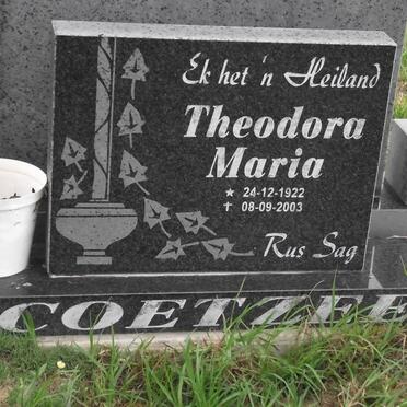 COETZEE Theodora Maria 1922-2003