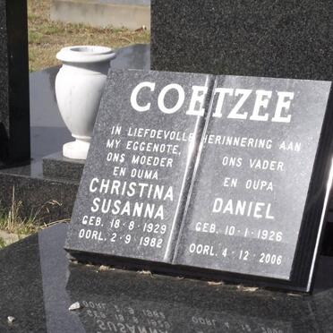 COETZEE Daniel 1926-2006 &amp; Christina Susanna 1929-1982