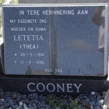 COONEY Letetia 1941-1996