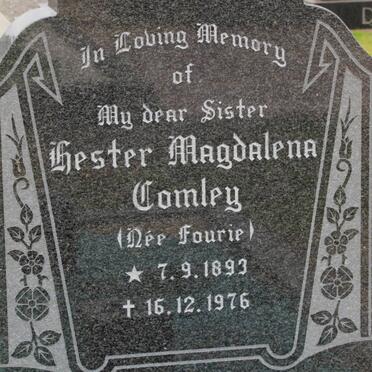 COMLEY Hester Magdalena nee FOURIE 1893-1976