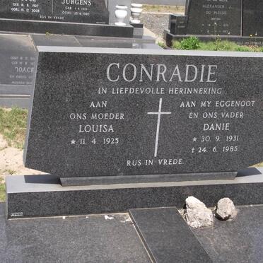 CONRADIE Danie 1931-1985 &amp; Louisa 1925-