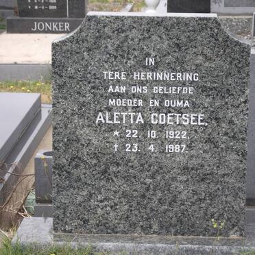 COETSEE Aletta 1922-1987