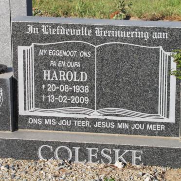 COLESKE Harold 1938-2009