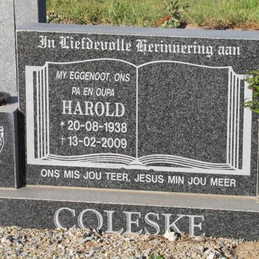 COLESKE Harold 1938-2009