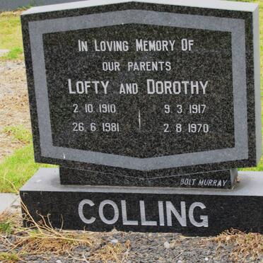 COLLING Lofty 1910-1981 &amp; Dorothy 1917-1970