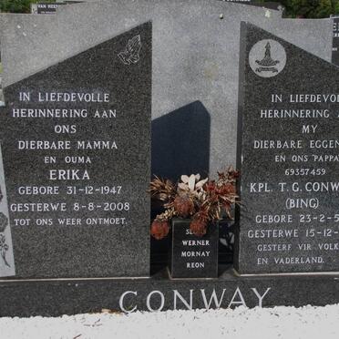 CONWAY T.G. 1953-1976 &amp; Erika 1947-2008