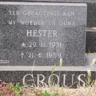 CROUS Hester 1931-1989