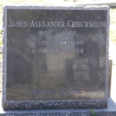 CRUICKSHANK James Alexander 1922-1965