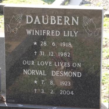 DAUBERN Norval Desmond 1923-2004 &amp; Winifred Lily 1918-1982